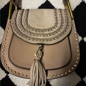 CLOSET CLEAN OUT! Firm! 
Beige faux Suede Crossbody